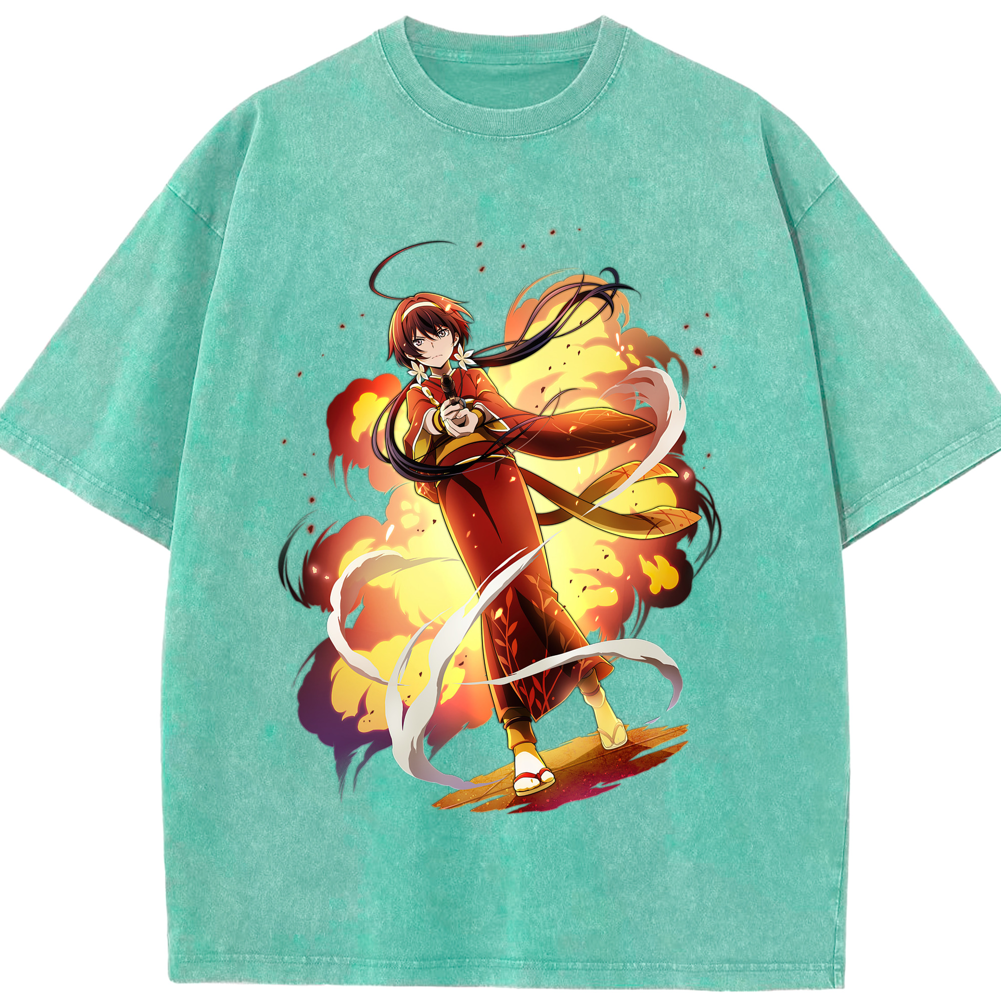 （画像用） 文豪ストレイドッグス Bungo Stray Dogs 綿100% ヴィンテージ風 半袖Tシャツ（フロントプリント）